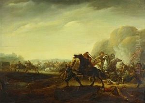 Battle Scene by or Huchtenburgh, Jan van Huchtenberg