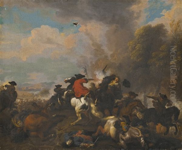 Cavalry Battle Scene - view 1