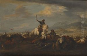 Scene De Bataille by or Huchtenburgh, Jan van Huchtenberg