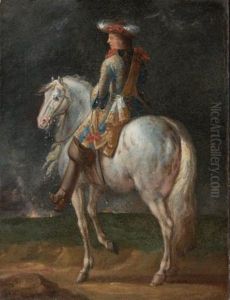 The Figure Of Eugene Of Savoy (study) by or Huchtenburgh, Jan van Huchtenberg