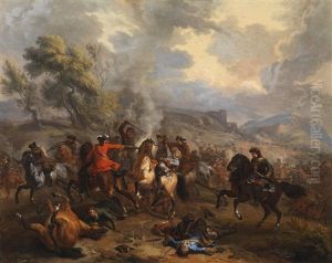 Reitergefecht Aus Der Zeit Des Spanischen Erbfolgekriegs by or Huchtenburgh, Jan van Huchtenberg
