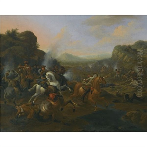 A Cavalry Battle Scene - view 1