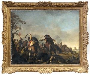 Reiterschlacht by or Huchtenburgh, Jan van Huchtenberg