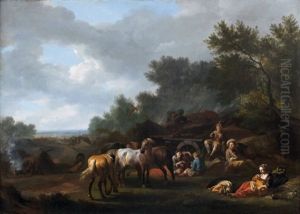 Campement Militaire by or Huchtenburgh, Jan van Huchtenberg