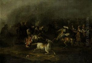 Reiterschlacht by or Huchtenburgh, Jan van Huchtenberg