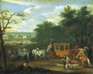 Louis Xiv Arrivant Au Chateau (de Vincennes?)