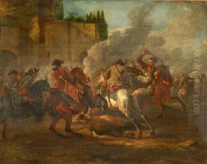 Schlacht Der Kaiserlichen Truppen Gegen Die Turken by or Huchtenburgh, Jan van Huchtenberg