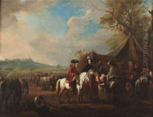 Furstlicher Besuch Auf Dem Soldatencamp by or Huchtenburgh, Jan van Huchtenberg