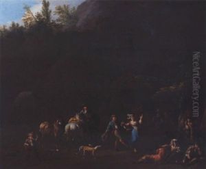A Merry Company Dancing Before A Tavern A Merry Company Dancing Before A Tavern
