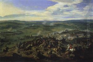 Die Schlacht Bei Hochstadt by or Huchtenburgh, Jan van Huchtenberg