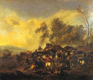 Charge De Cavalerie by or Huchtenburgh, Jan van Huchtenberg