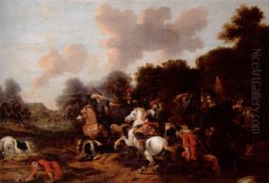 Bataljscen by or Huchtenburgh, Jan van Huchtenberg
