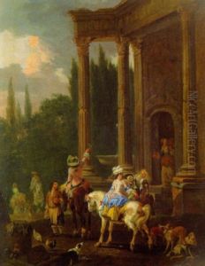 Landschaft Mit Reitergesellschaft Landschaft Mit Reitergesellschaft