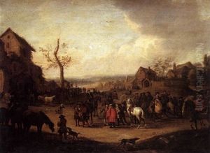 Scene De Campement Militaire