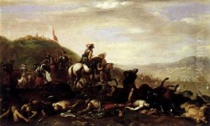 Nach Der Schlacht by or Huchtenburgh, Jan van Huchtenberg