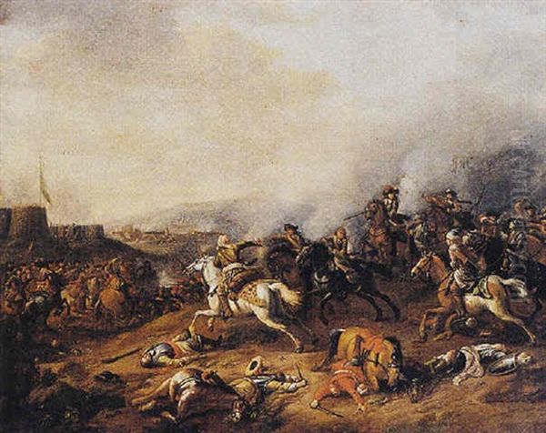 A Cavalry Battle Between Turks And Christians, (the Battle At Vienna Of 1683?) - view 1