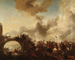 Der Kampf An Der Brucke by or Huchtenburgh, Jan van Huchtenberg