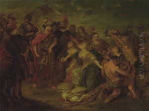 The Family Of Darius Before Alexander by or Huchtenburgh, Jan van Huchtenberg