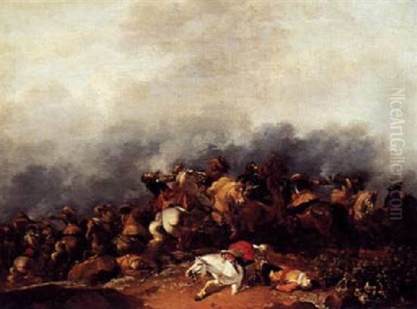 Battle Scene, Said To Be The Battle At Peterswardien - view 1