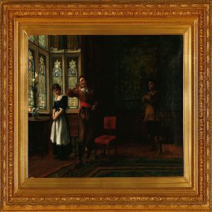 A Noble Man Discovers His Son Flirting With The Maid by Francis Barraud