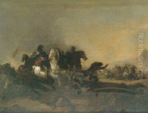 Bataljscen by or Huchtenburgh, Jan van Huchtenberg