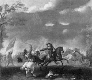 Reiterschlacht by or Huchtenburgh, Jan van Huchtenberg