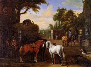 Parklandschaft Mit Pferden