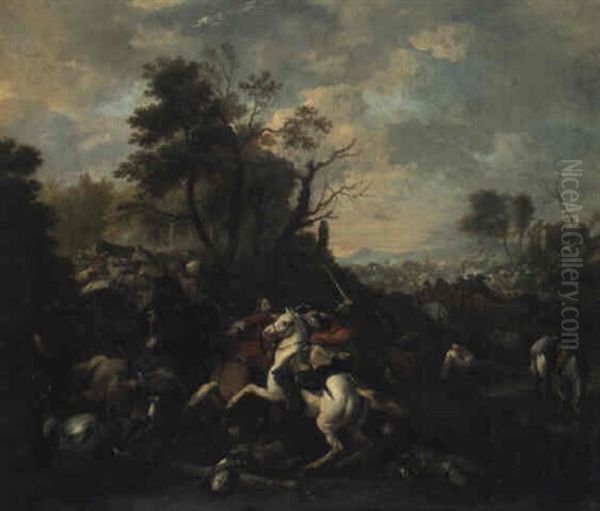 L'attaque D'un Campement Militaire Par La Cavalerie Turque - view 1