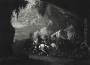 Bandits Attacking A Caravan