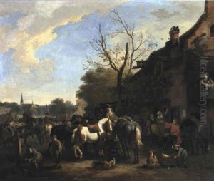 Horse Fair by or Huchtenburgh, Jan van Huchtenberg