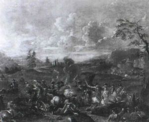 A Cavalry Engagement by or Huchtenburgh, Jan van Huchtenberg