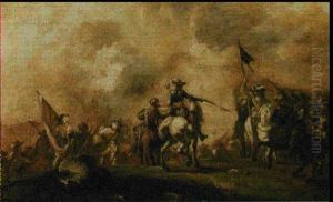 Scene De Batille by or Huchtenburgh, Jan van Huchtenberg