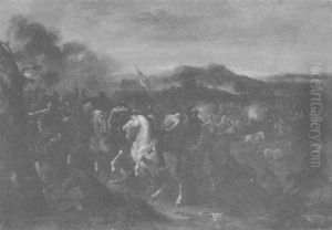 Reiterschlacht by or Huchtenburgh, Jan van Huchtenberg