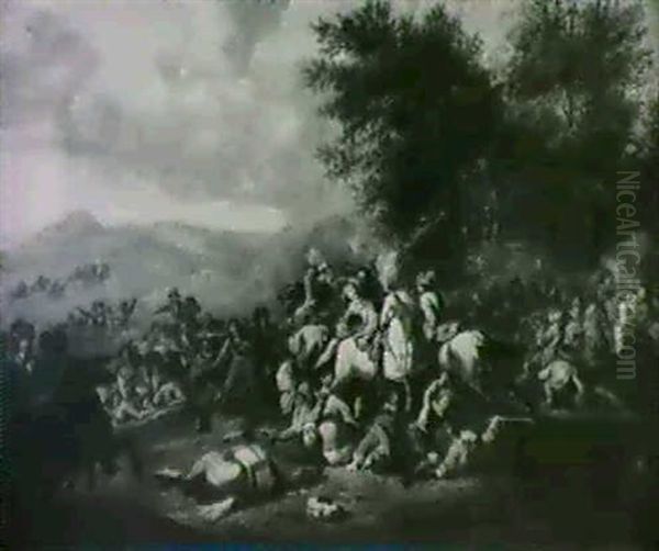 A Cavalry Battle Beside A Wood - view 1