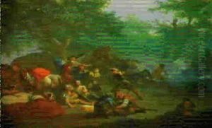 Un Agguato by or Huchtenburgh, Jan van Huchtenberg