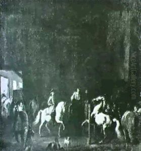 Scene De Dressage by or Huchtenburgh, Jan van Huchtenberg