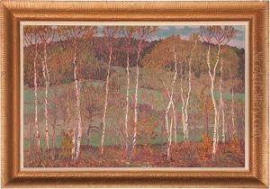Landscape With Birch Trees by Antonin Hudecek