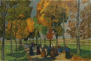 Weg Durch Eine Herbstliche Allee by Antonin Hudecek