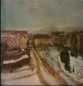 Prager Stadtansicht Im Winter
