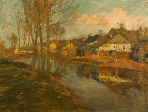 Hauschen Am Fluss by Stanislav Hudecek