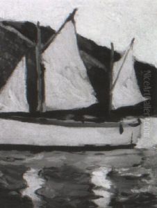 Sailboats, Monhegan by Eric Hudson