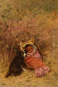 Rosa's Basket Baby In A Quilt by Grace Carpenter Hudson