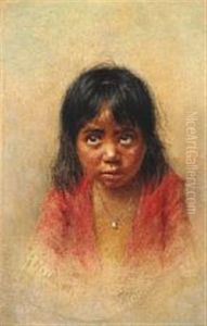 Portrait Of A Little Pomo Indian Girl
