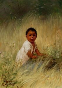 Portrait Of Garland Mitchell by Grace Carpenter Hudson