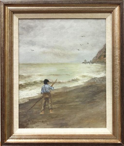 Young Boy On The Shore - view 1