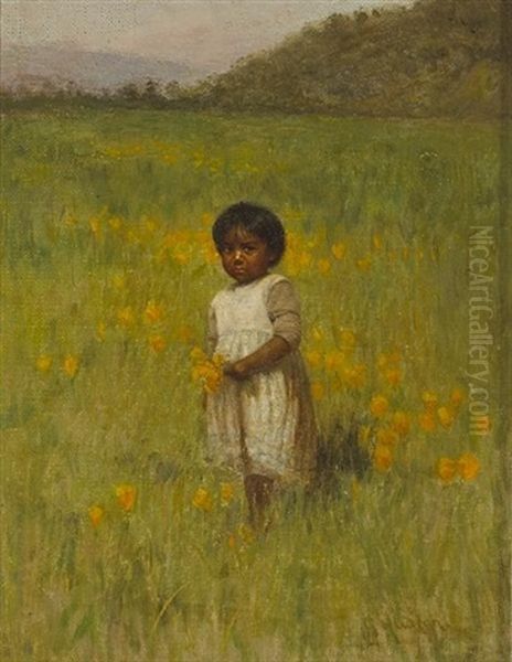 Little Girl Holding Poppies (no. 381) - view 1