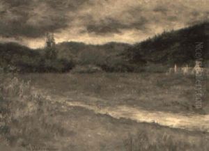 Stream And Teepee by Grace Carpenter Hudson