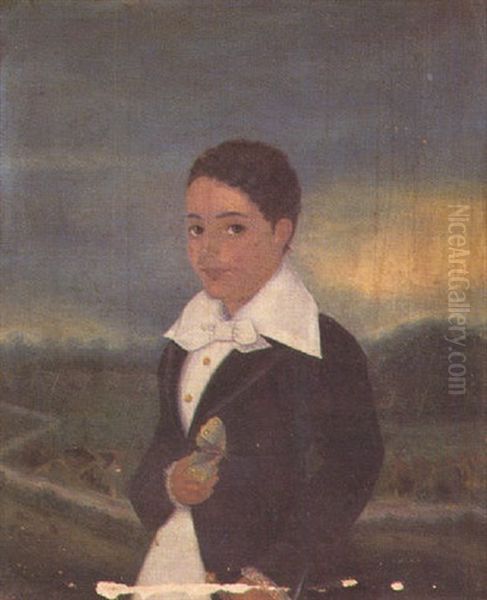Creole Boy With Butterfly - view 1