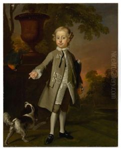 Portrait Of Arthur Chichester (1739-1799), 1st Marquess Of Donegall, Full Length, Standing In A Landscape While Six Years Old