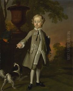 Portrait Of Arthur Chichester (1739-1799), 1st Marquess Of Donegall, Full Length, Standing In A Landscape While Six Years Old